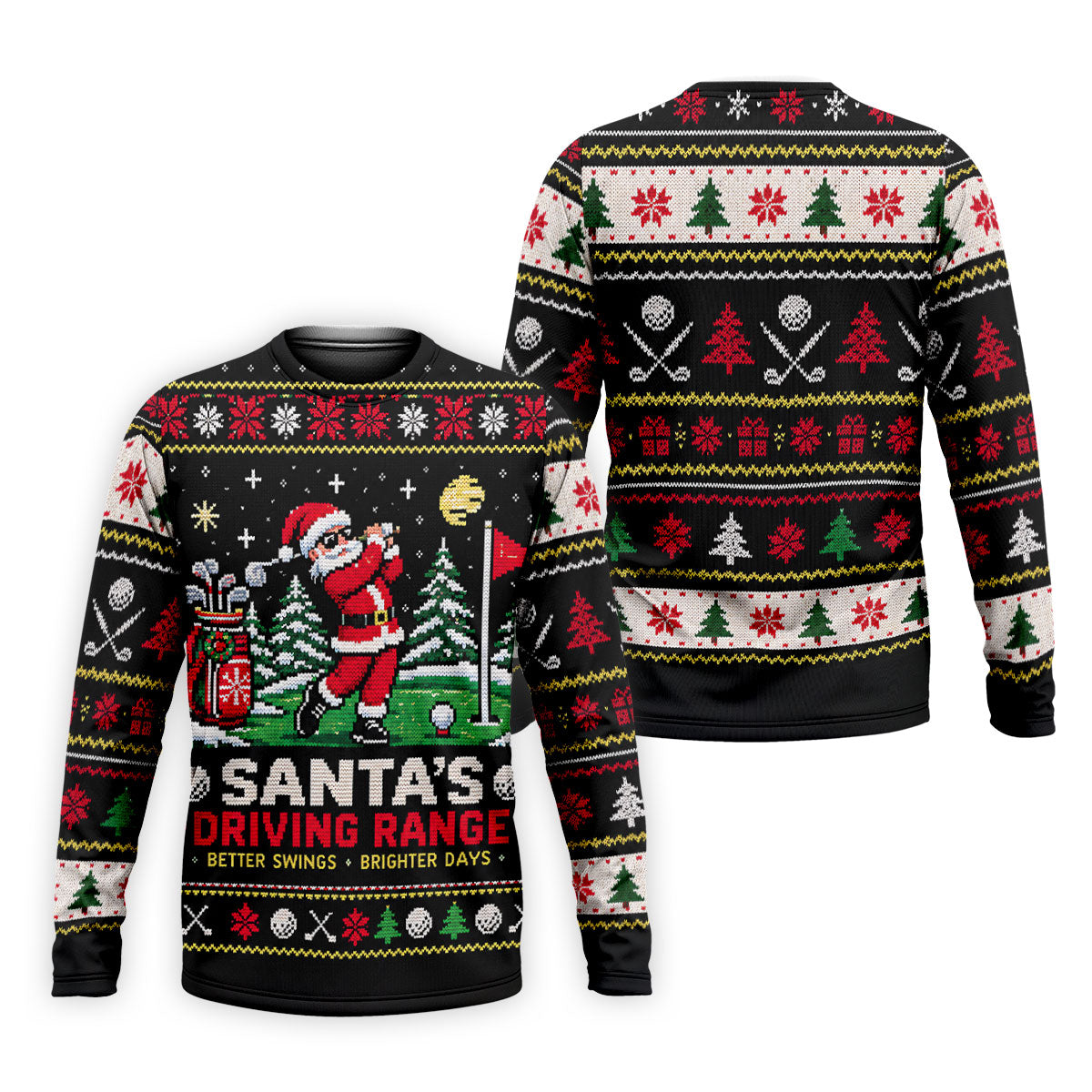 Santa Driving Range Christmas Golf Shirt, Golf Shirts For Men, Mens Golf Apparel