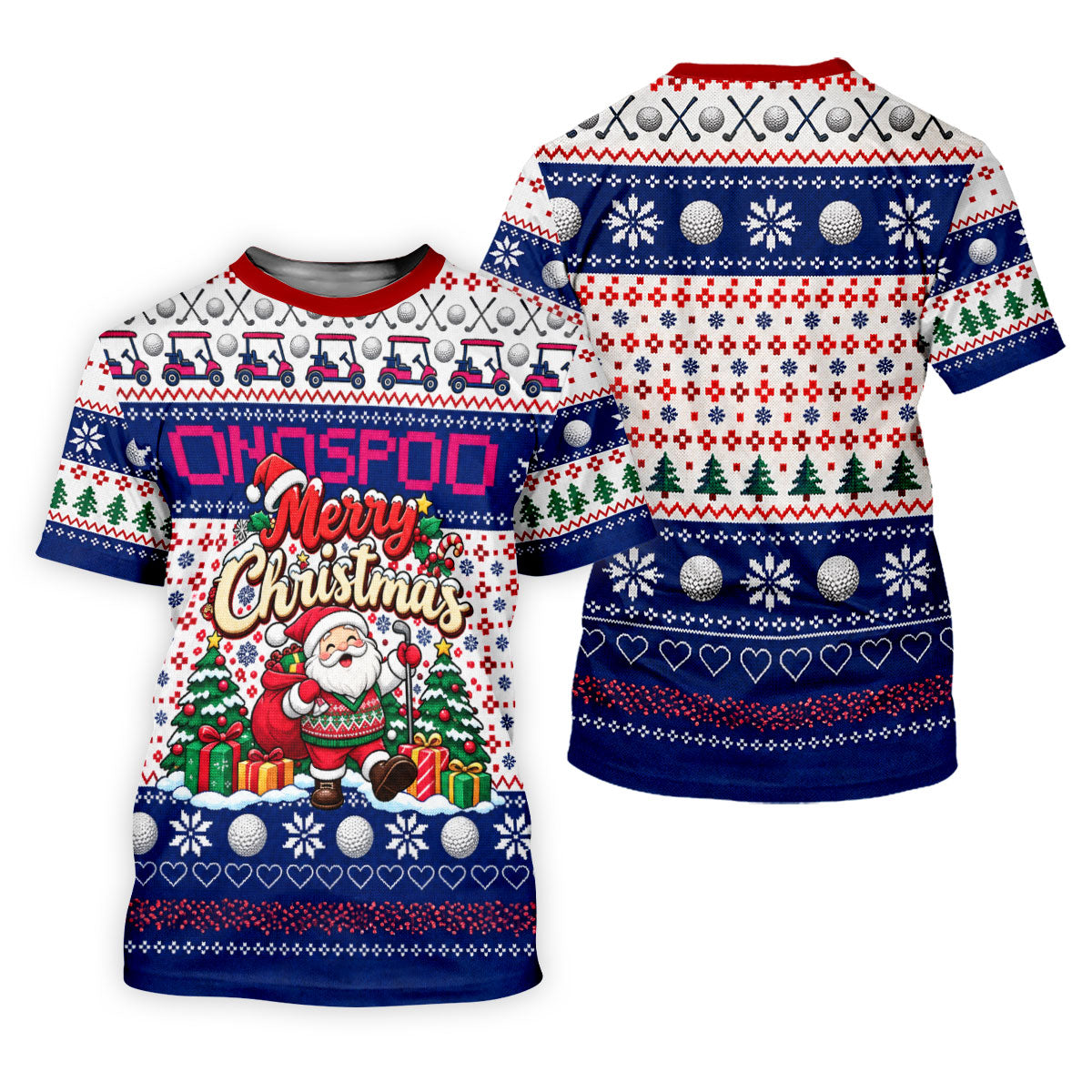 Santa Golf Balls Merry Christmas Golf Shirt, Womens Golf Tops, Womens Golf Clothing