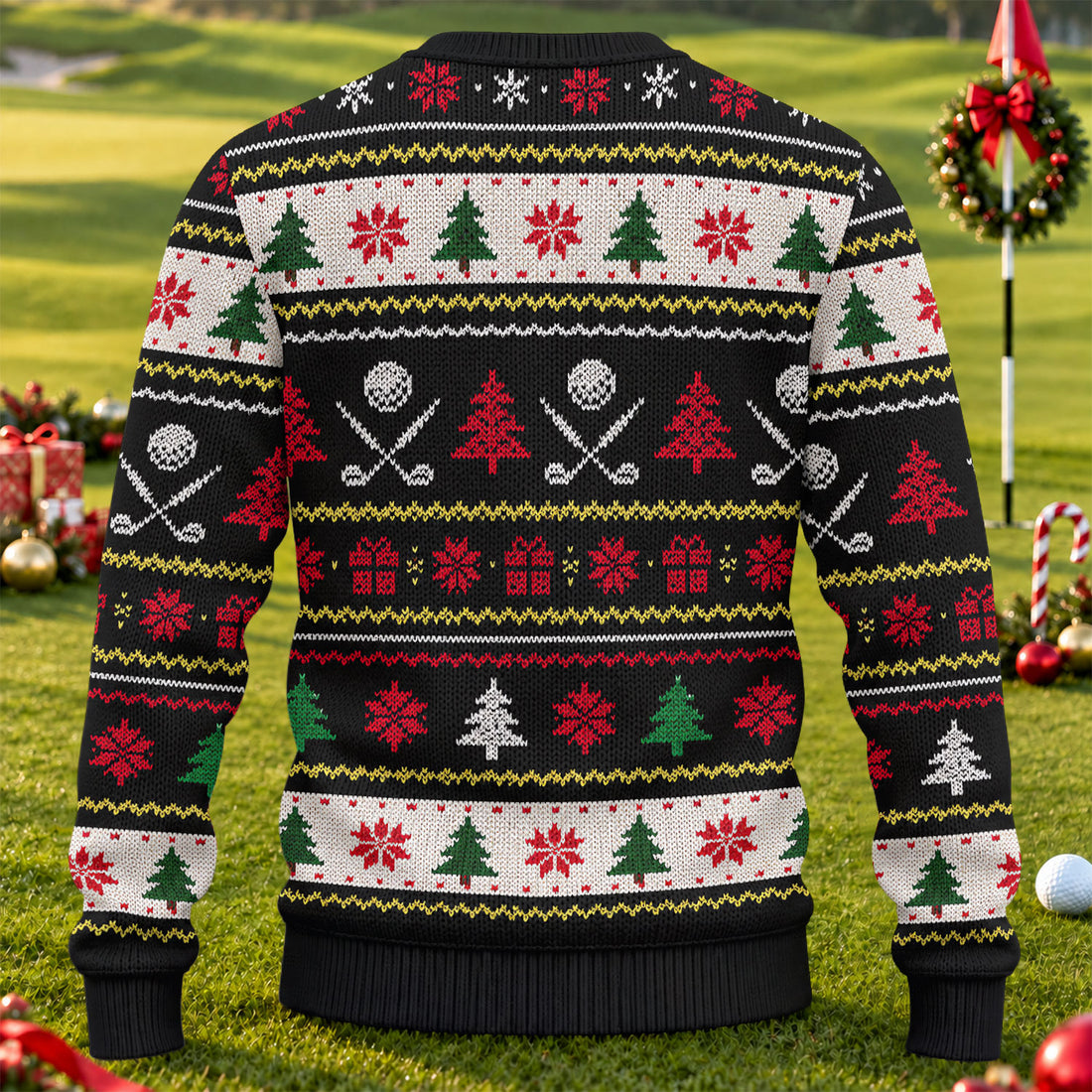 Ugly Christmas Sweater Santa Driving Range, Ugly Sweater Party, Holiday Party Sweater