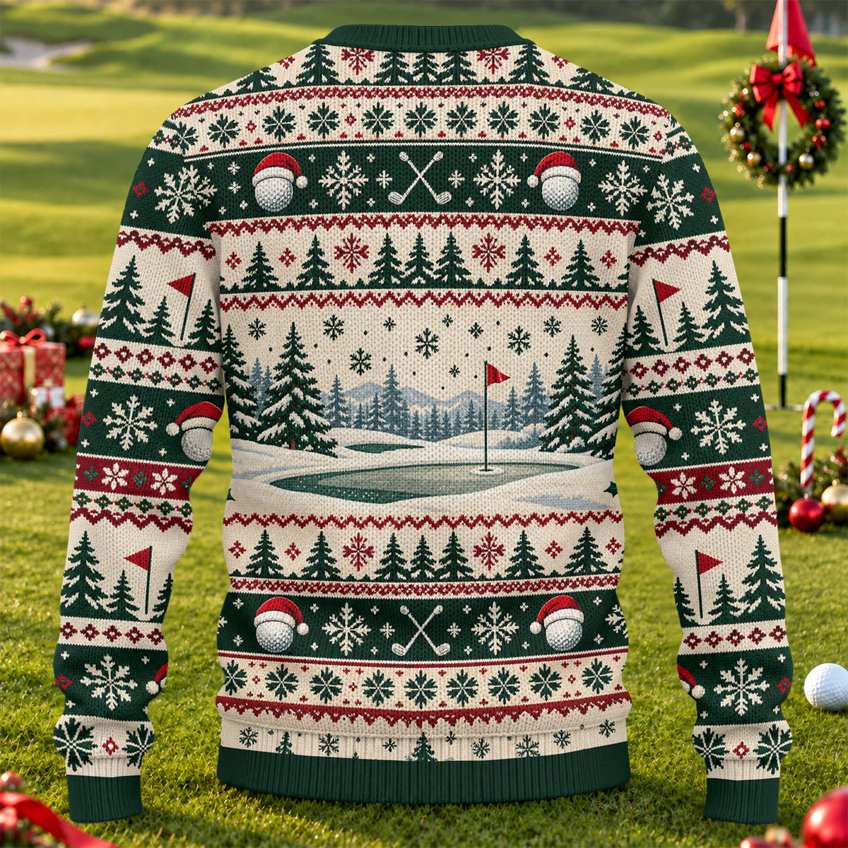 Ugly Christmas Sweater Sleigh My Name Golf Cart, Ugly Sweater Party, Golf Lover Gifts