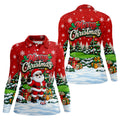 Retro Merry Christmas Script Christmas Golf Shirt, Womens Golf Tops, Ladies Golf Tops