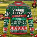 Ugly Christmas Sweater Yippee Ki Yay Hole In One, Golf Lover Gifts, Christmas Gifts