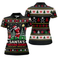 Santa Driving Range Christmas Golf Shirt, Ladies Golf Shirts, Womens Golf Apparel