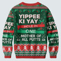 Ugly Christmas Sweater Yippee Ki Yay Hole In One, Golf Lover Gifts, Christmas Gifts