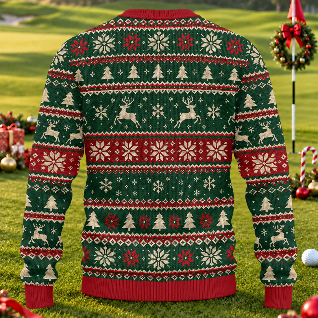 Ugly Christmas Sweater Festive Cat Lights, Ugly Sweater Party, Christmas Golf Gift
