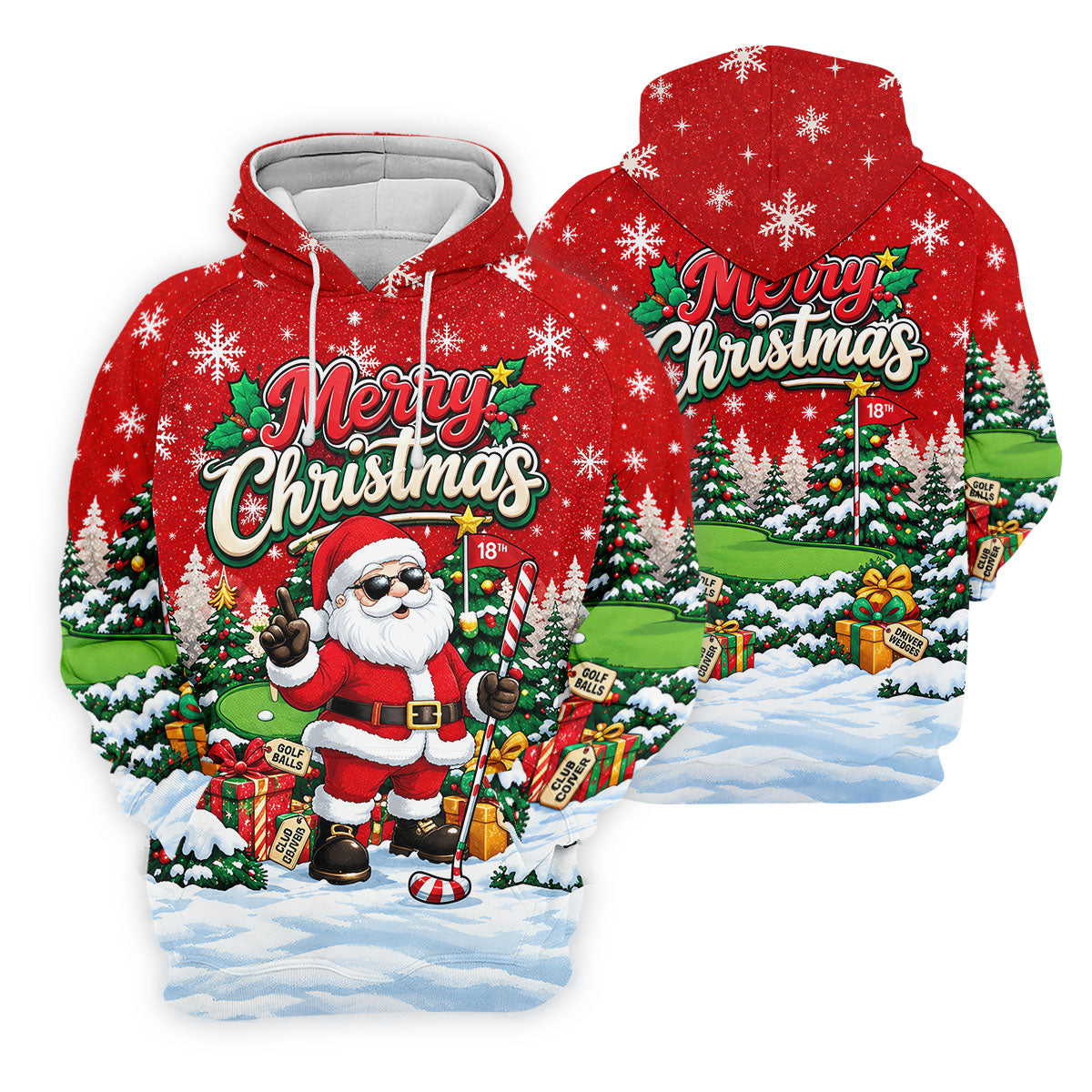 Retro Merry Christmas Script Christmas Golf Shirt, Womens Golf Tops, Ladies Golf Tops