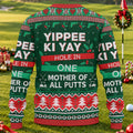 Ugly Christmas Sweater Yippee Ki Yay Hole In One, Golf Lover Gifts, Christmas Gifts