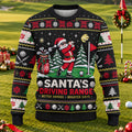 Ugly Christmas Sweater Santa Driving Range, Ugly Sweater Party, Holiday Party Sweater