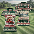 Sleigh My Name Golf Cart Christmas Golf Shirt, Womens Golf Tops, Womens Golf Apparel