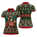 Festive Cat Lights Christmas Golf Shirt, Womens Golf Tops, Golf Shirts For Women