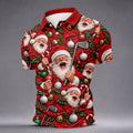 Santa Golf Ornaments Christmas Golf Shirt, Golf Shirts For Men, Mens Golf Shirts