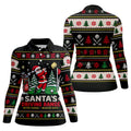 Santa Driving Range Christmas Golf Shirt, Ladies Golf Shirts, Womens Golf Apparel
