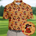 Pumpkingiving Thanksgiving Golf Shirt, Mens Golf Shirts, Mens Holiday Golf Shirts