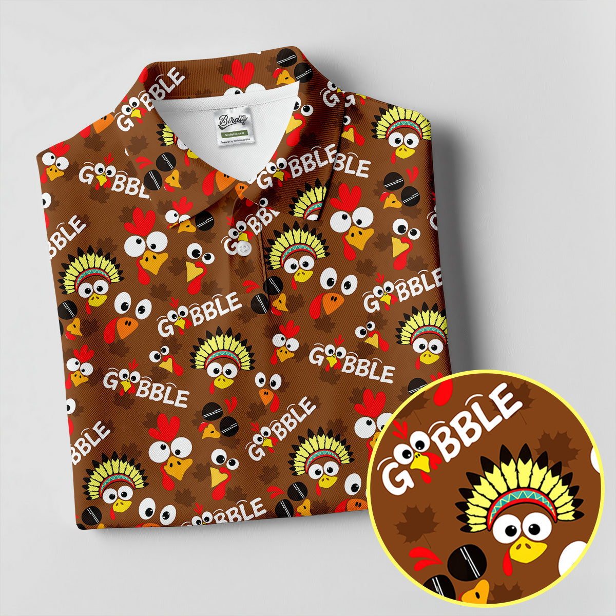 Gobblegiving Thanksgiving Golf Shirt, Womens Golf Apparel, Golf Shirts For Women
