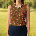 Golfgiving Turkey Cart Thanksgiving Golf Shirt, Womens Golf Tops, Ladies Golf Shirts