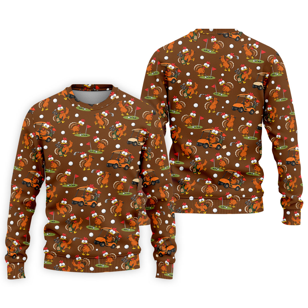 Golfgiving Turkey Cart Thanksgiving Golf Shirt, Mens Golf Polo, Golf Shirts For Men