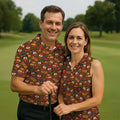 Turkey Squadgiving Thanksgiving Golf Shirt, Womens Golf Tops, Womens Golf Apparel