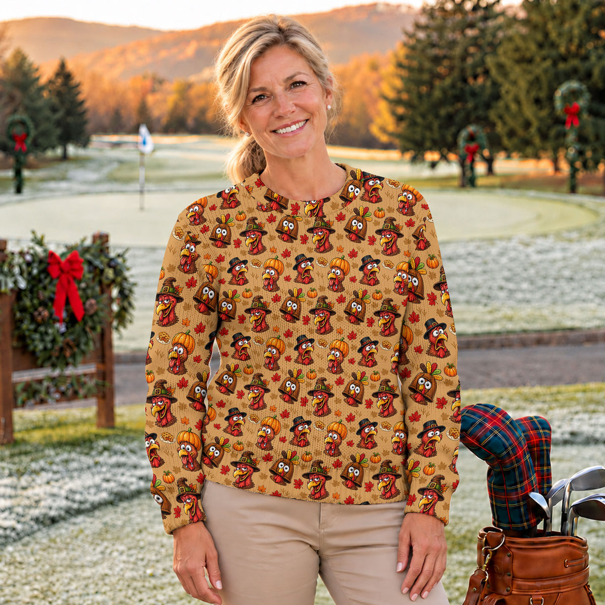 Ugly Christmas Sweater Thanksgiving Pilgrim Turkey, Funny Xmas Gift, Christmas Gifts