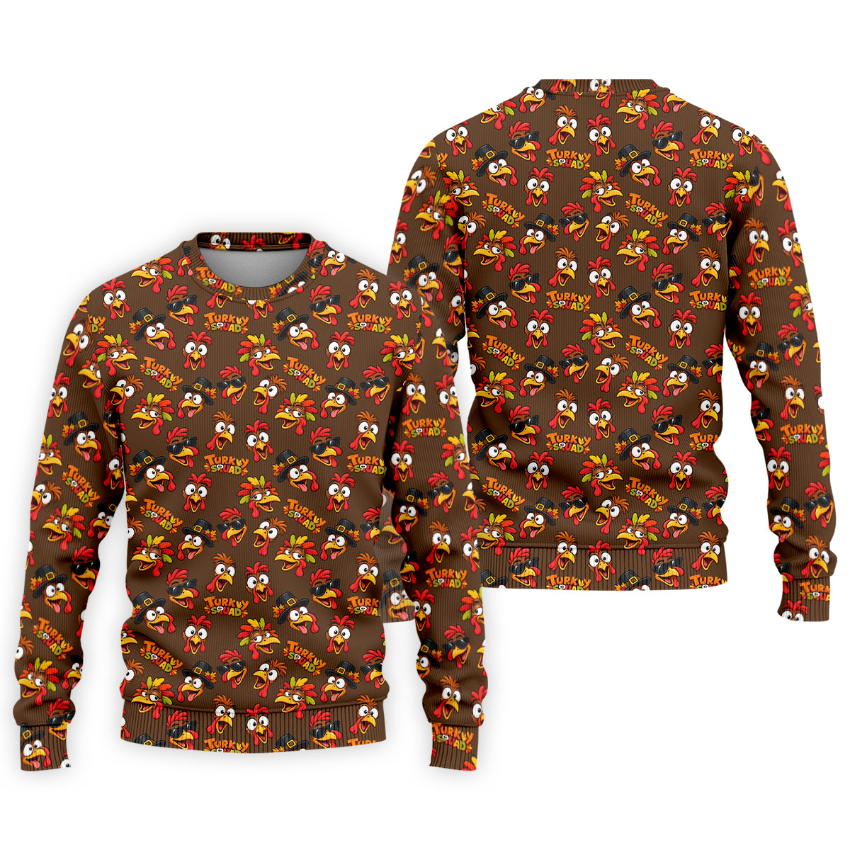 Turkey Squadgiving Thanksgiving Golf Shirt, Mens Golf Polo, Funny Mens Golf Shirts