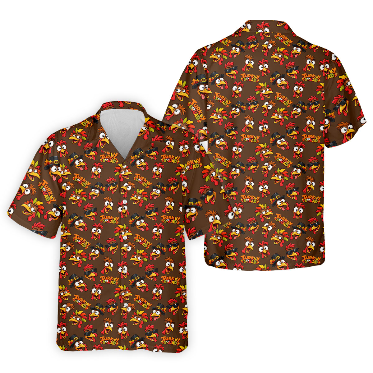 Turkey Squadgiving Thanksgiving Golf Shirt, Mens Golf Polo, Funny Mens Golf Shirts