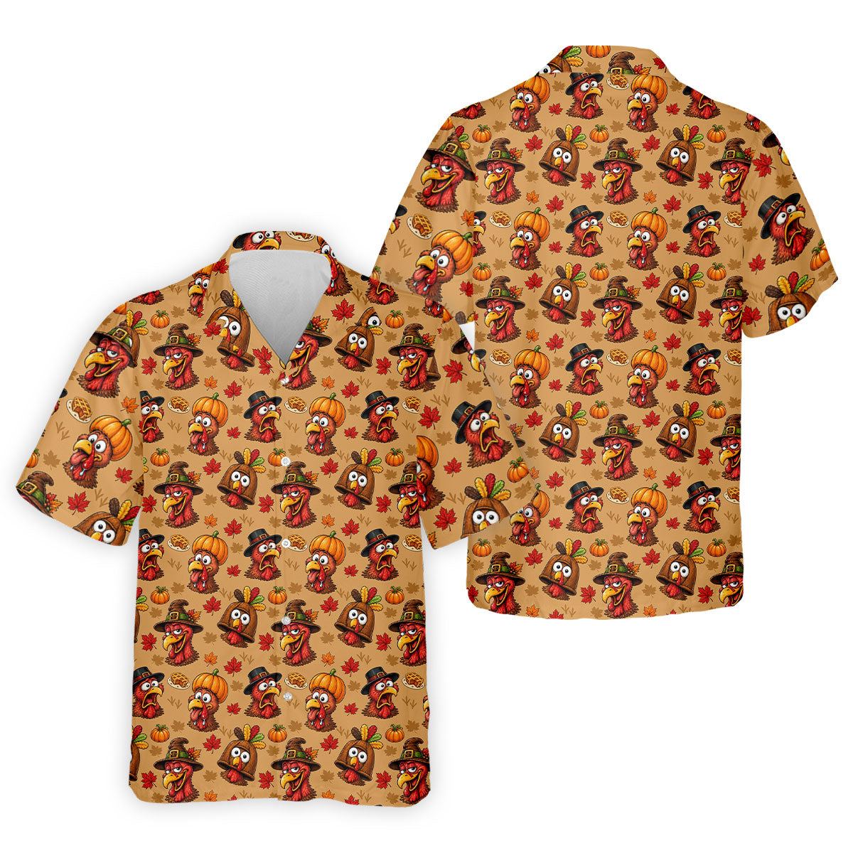Pumpkingiving Thanksgiving Golf Shirt, Mens Golf Shirts, Mens Holiday Golf Shirts