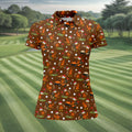 Golfgiving Turkey Cart Thanksgiving Golf Shirt, Womens Golf Tops, Ladies Golf Shirts