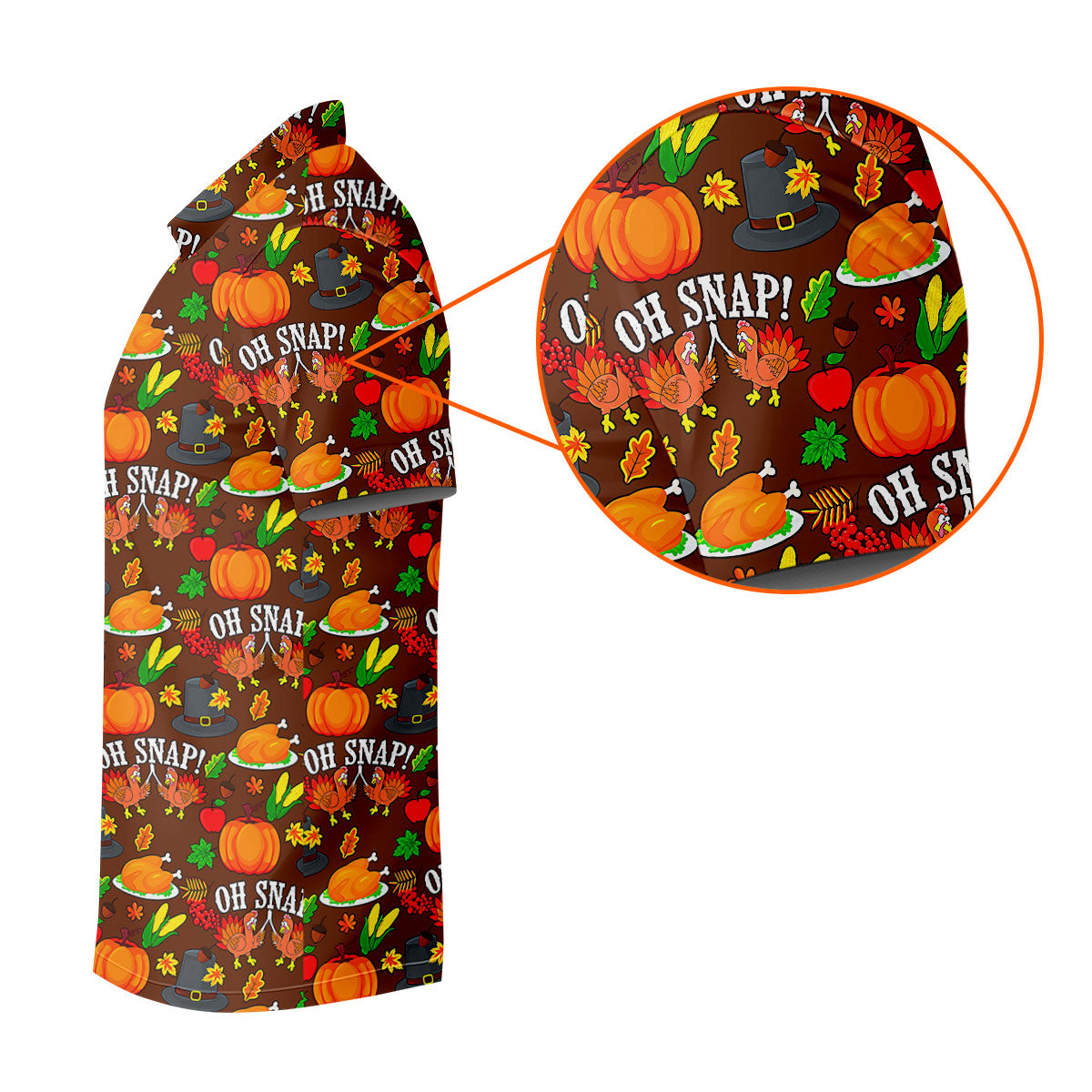 Thanksgiving Oh Snap Pumpkin Golf Shirt, Ladies Golf Shirts, Womens Golf Apparel