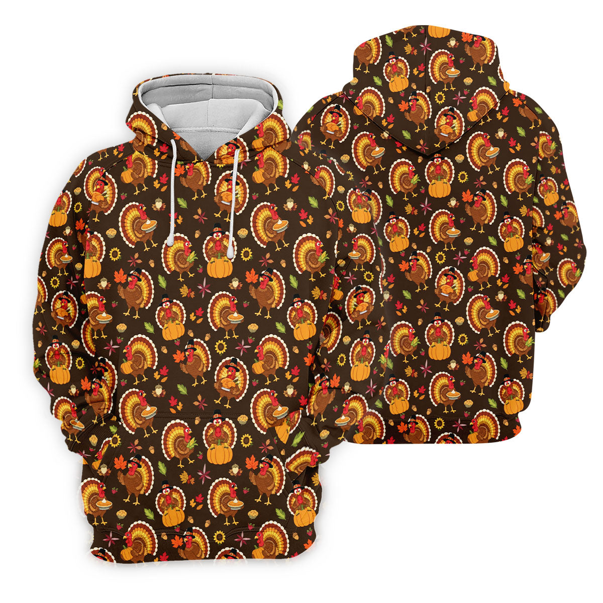 Thanksgiving Turkey Medallion Golf Shirt, Mens Golf Polo, Funny Mens Golf Shirts