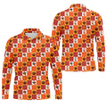 Thanksgiving Pumpkin Checker Turkey Golf Shirt, Mens Golf Polo, Golf Shirts For Men