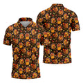 Thanksgiving Turkey Medallion Golf Shirt, Mens Golf Polo, Funny Mens Golf Shirts