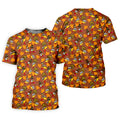 Thanksgiving Turkey Leaves Golf Shirt, Ladies Golf Shirts, Golf Shirts For Women