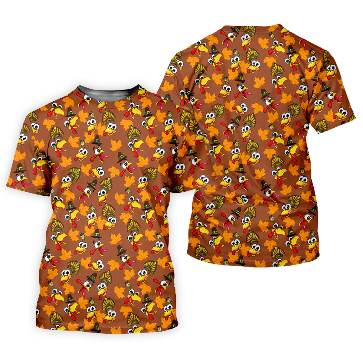 Thanksgiving Turkey Leaves Golf Shirt, Ladies Golf Shirts, Golf Shirts For Women