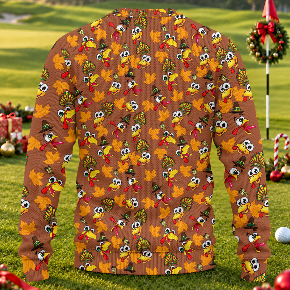 Ugly Christmas Sweater Thanksgiving Leaves, Ugly Sweater Party, Holiday Party Sweater