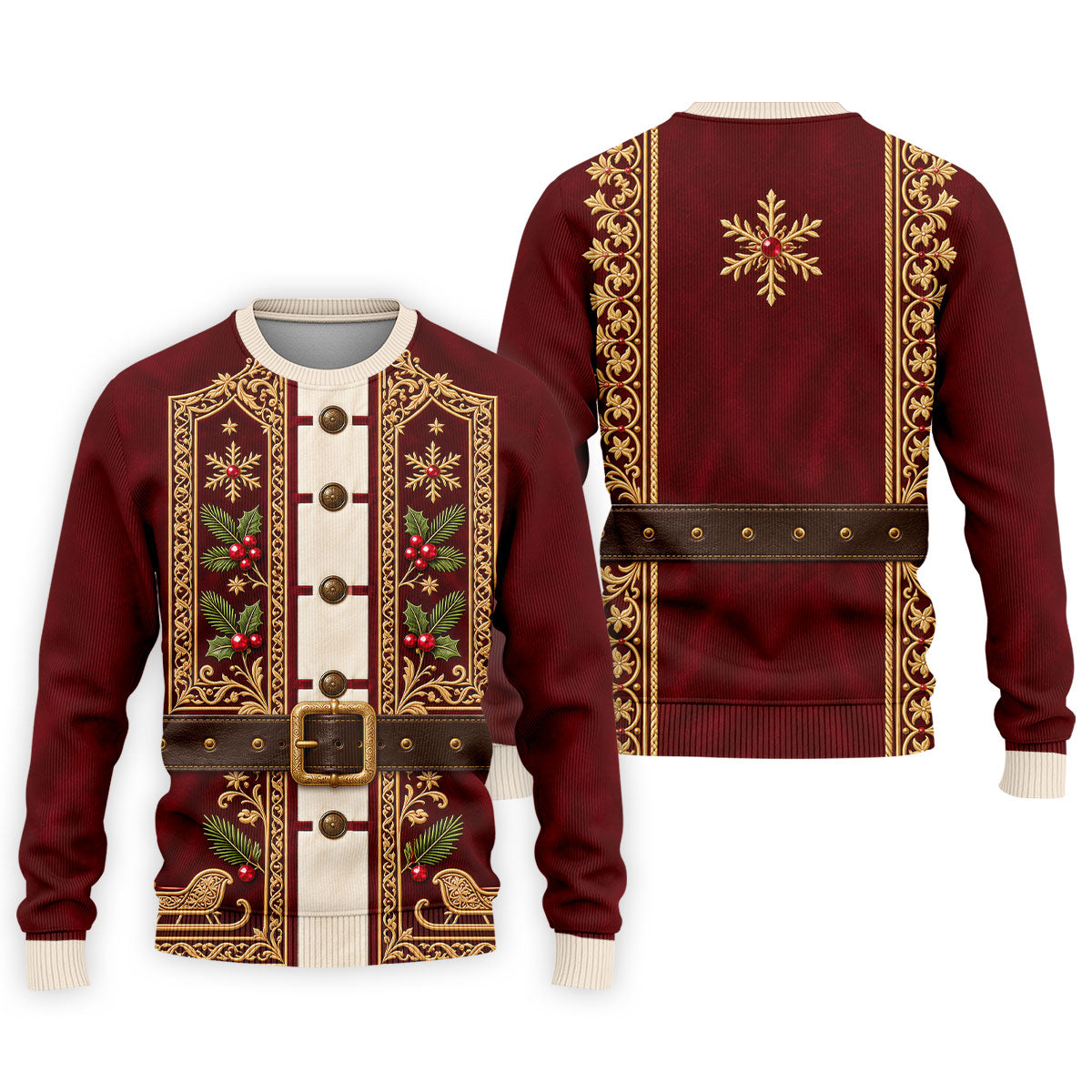 Vintage Tapestry Christmas Golf Shirt, Golf Shirts For Men, Funny Mens Golf Shirts