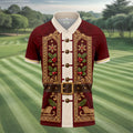 Vintage Tapestry Christmas Golf Shirt, Golf Shirts For Men, Funny Mens Golf Shirts