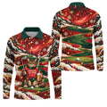 Cat Beer Snow Christmas Golf Shirt, Golf Shirts For Men, Mens Holiday Golf Shirts