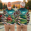 Ugly Christmas Sweater Aurora Cat Beer, Ugly Sweater Party, Holiday Party Sweater