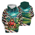 Aurora Cat Beer Christmas Golf Shirt, Mens Golf Shirts, Mens Holiday Golf Shirts