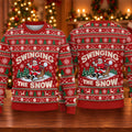 Ugly Christmas Sweater Swinging In The Snow, Ugly Sweater Party, Golf Lover Gifts