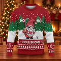 Ugly Christmas Sweater Ho Ho Ho Hole In One, Ugly Sweater Party, Funny Xmas Gift