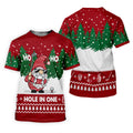 Ho Ho Ho Hole In One Christmas Golf Shirt, Womens Golf Tops, Golf Gifts For Women