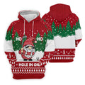Ho Ho Ho Hole In One Christmas Golf Shirt, Womens Golf Tops, Golf Gifts For Women