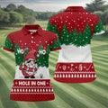 Ho Ho Ho Hole In One Christmas Golf Shirt, Womens Golf Tops, Golf Gifts For Women