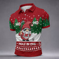 Ho Ho Ho Hole In One Christmas Golf Shirt, Golf Shirts For Men, Mens Golf Shirts