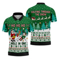 Santa Hole In One Christmas Golf Shirt, Mens Golf Shirts, Funny Mens Golf Shirts