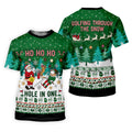 Santa Hole In One Christmas Golf Shirt, Ladies Golf Shirts, Golf Gifts For Women