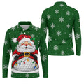 Santa Golf Ball Snowman Christmas Golf Shirt, Mens Golf Polo, Golf Shirts For Men