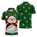 Santa Golf Ball Snowman Christmas Golf Shirt, Mens Golf Polo, Golf Shirts For Men