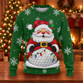 Ugly Christmas Sweater Santa Golf Ball Snowman, Ugly Sweater Party, Christmas Gifts