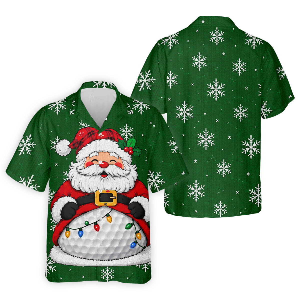 Santa Golf Ball Snowman Christmas Golf Shirt, Mens Golf Polo, Golf Shirts For Men